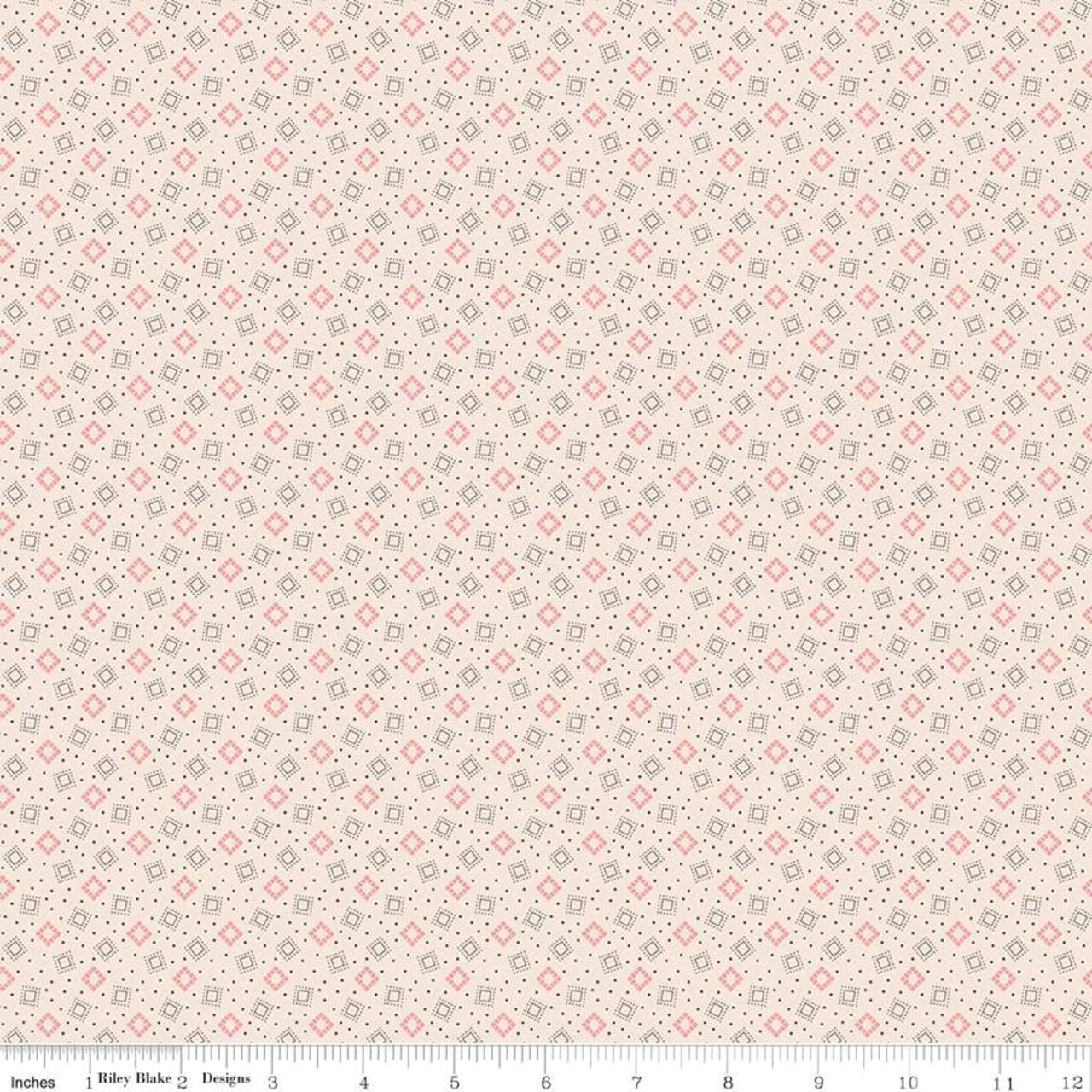 Fabric Riley Blake Coral Planting Piece & Plenty by the Quarter Yard C15892-CORAL